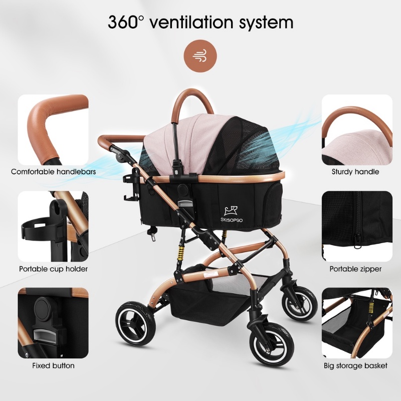 3in1 Foldable Pet Stroller