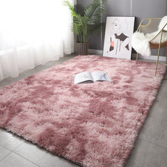 Area Rug Fluffy Shag Rugs Pink