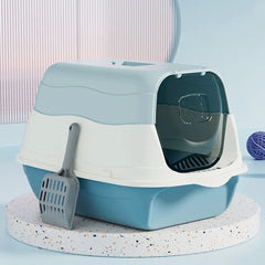 Large Detachable Cat Litter Box Blue