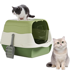 Large Detachable Cat Litter Box Green