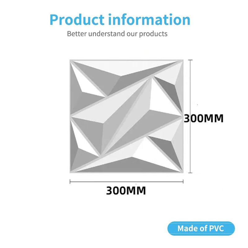 لوحة حائط من مادة PVC بتصميم ماسي