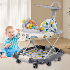 Adjustable Baby Walker Grey