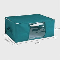 Large Foldable Storage Bag with Double Zipper and Clear Window, 37L Capacity Each Bag, 110L Total