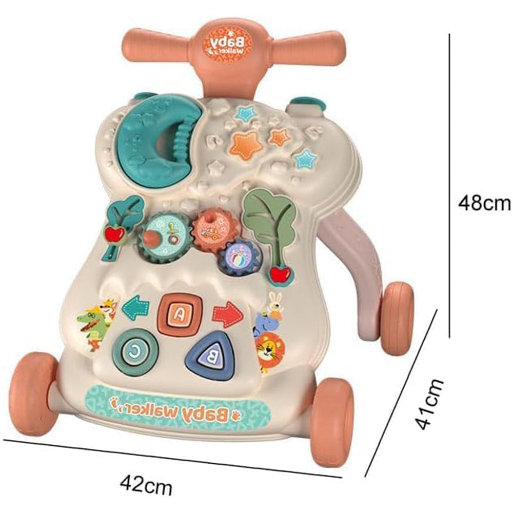 Multifunctional Smart Baby Walker, Adjustable Speed ​​and Heightened Backrest, 3-in-1 Walker for Boys and Girls