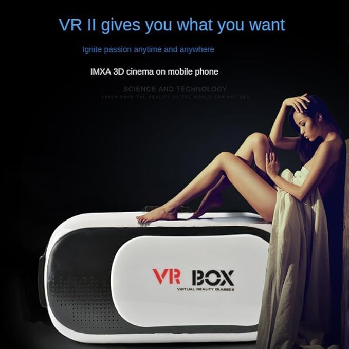 VR Headset with Goggles and Eye Protection, Adjustable Pupil & Object Distance, Compatible with iOS and Android