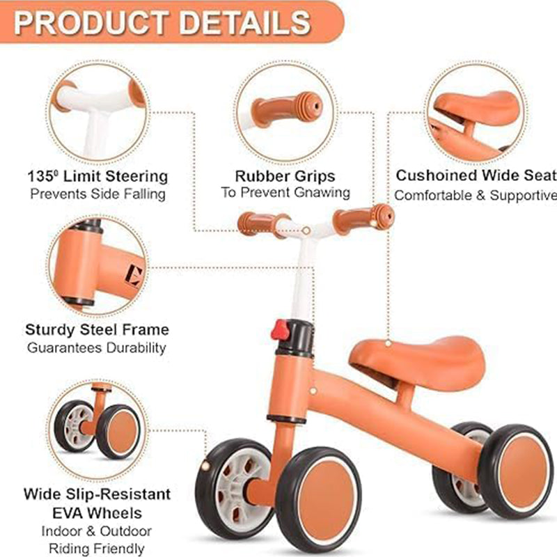 Baby Balance Bike for 1-3 Years Old, Lightweight Toddler Ride-On Toy, No Pedals, Perfect 1st Birthday Gift for Boys & Girls