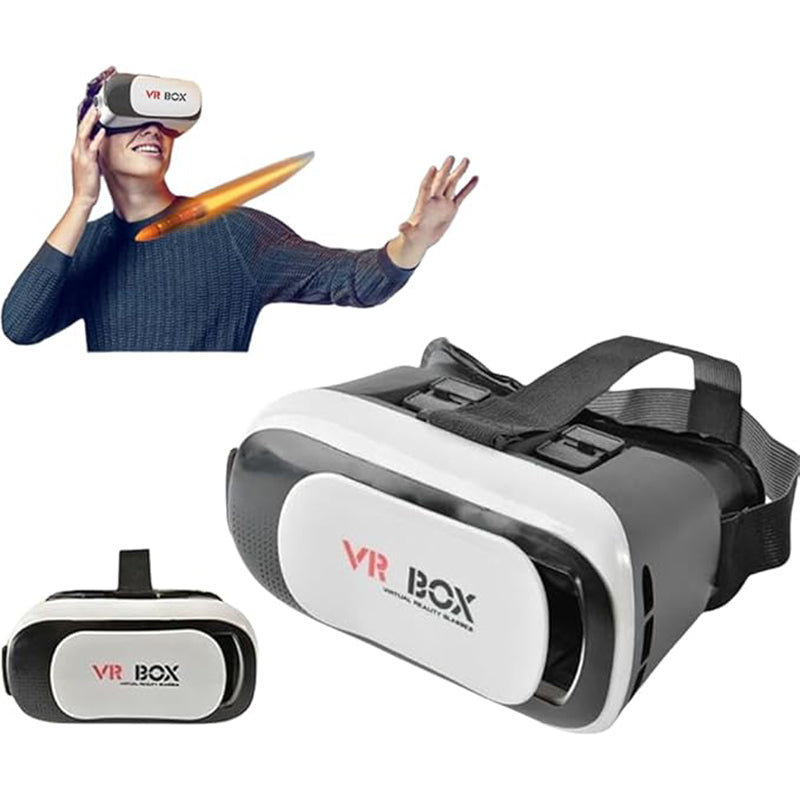 VR Headset with Goggles and Eye Protection, Adjustable Pupil & Object Distance, Compatible with iOS and Android