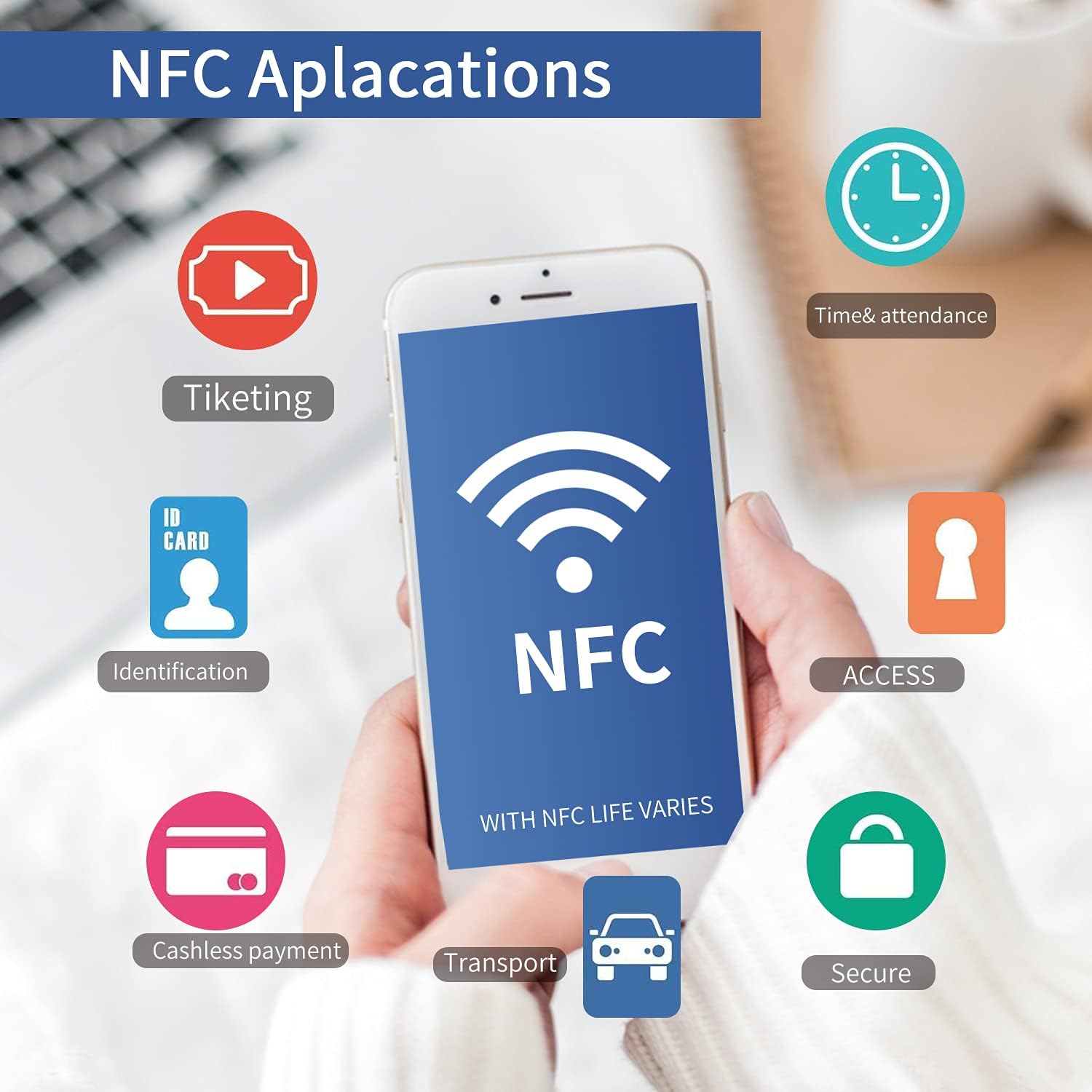 50/100/500pcs NFC Cards NTAG215 NFC Tags NFC Business Card NFC Chip Compatible with All NFC-Enabled Devices