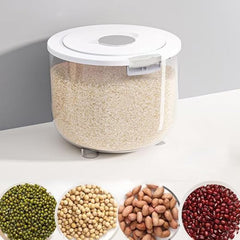 Rice Storage Bucket with Foldable Lid - Moisture, Dust and Insect Resistant Design