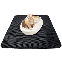 Cat Litter Mat, 45x60cm Honeycomb Double-Layer Waterproof Litter Trapping Mat