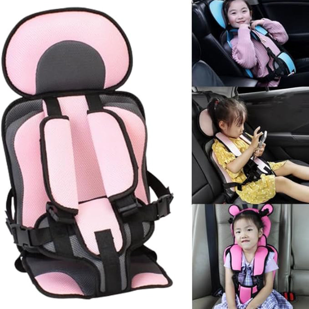 Auto Car Auxiliary Child Safety Seat, Foldable Booster Seat with Adjustable Straps