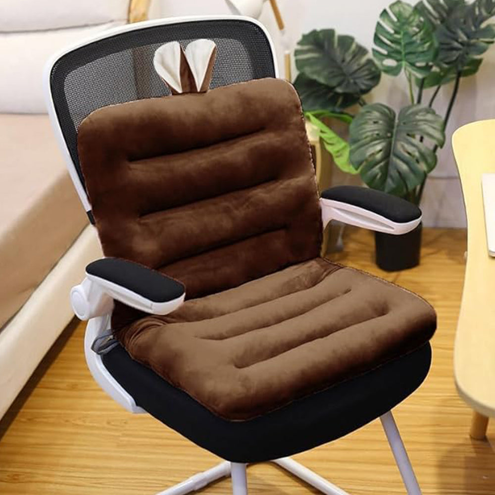 Velvet Furniture Cushion with Cute Animal Ears for Office Chair, Lounge Chair