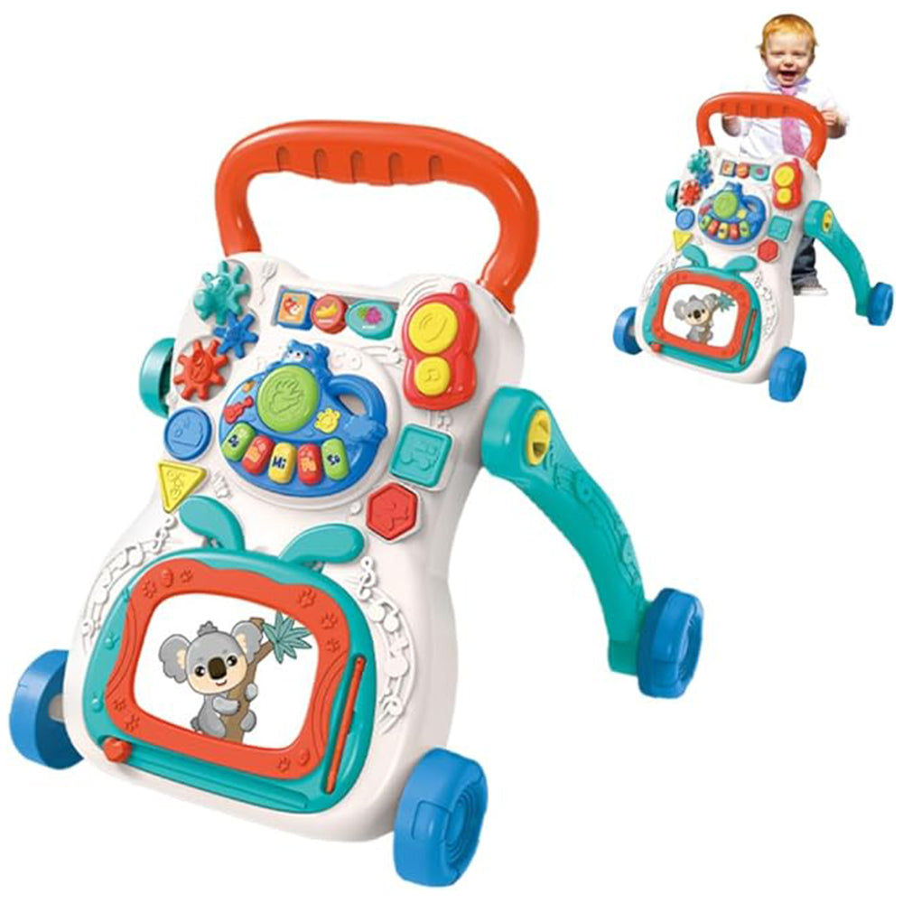 Multifunctional Smart Baby Walker, Adjustable Speed ​​and Heightened Backrest, 3-in-1 Walker for Boys and Girls