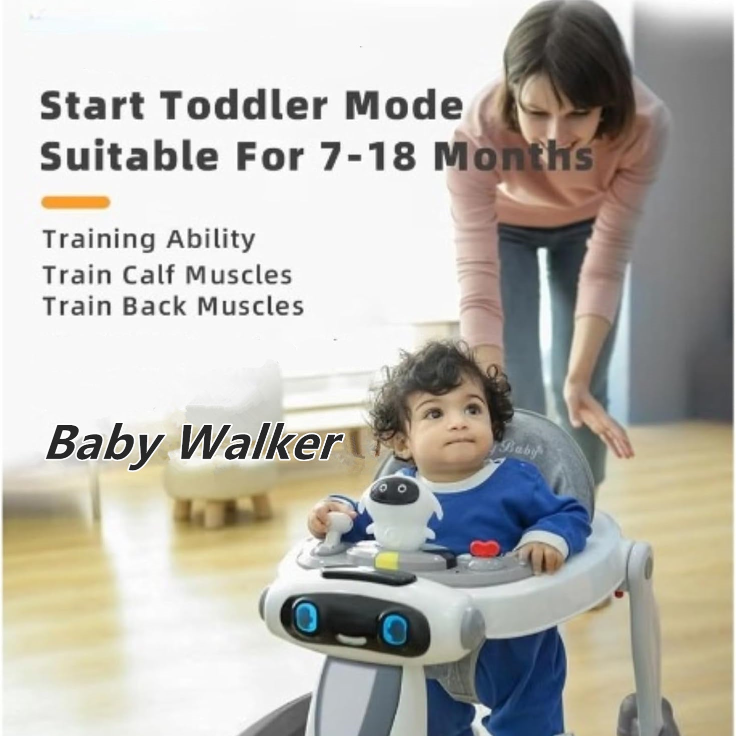 Foldable 4 in 1 Baby Walker