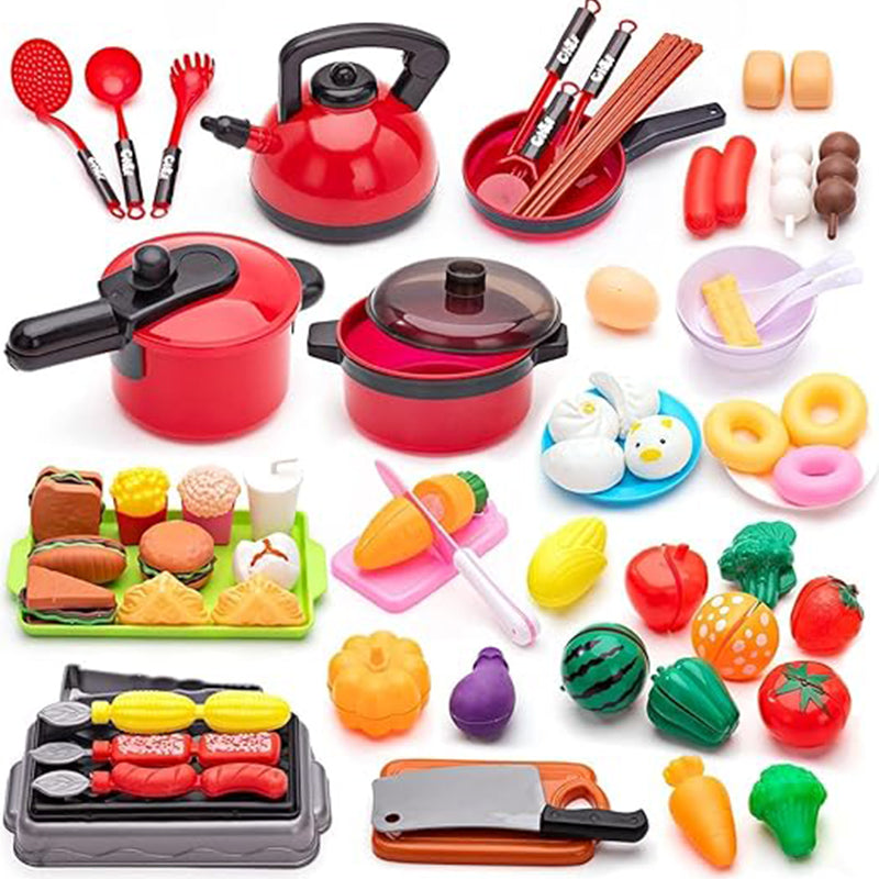 73pcs Play Kitchen Accessories Toy Set