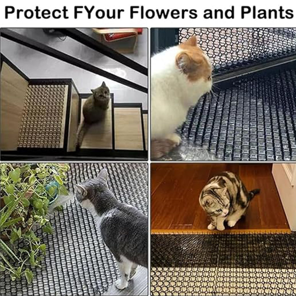 Cat Repellent Mat with Spike - Indoor and Outdoor Solution to Prevent Cats and Dogs from Destroying Plants and Furniture