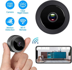 Mini Hidden Wireless WiFi Camera, 150° Wide Angle, 1080P Surveillance, Night Vision and Motion Detection