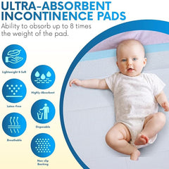 Baby Changing Mats, Extra Large Super Absorbent Leakproof Disposable Pads for Baby and Pets