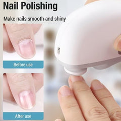 2 in 1 Electric Nail Trimmer with LED Light Rechargeable Nail Clipper with Polishing and Trimming Function