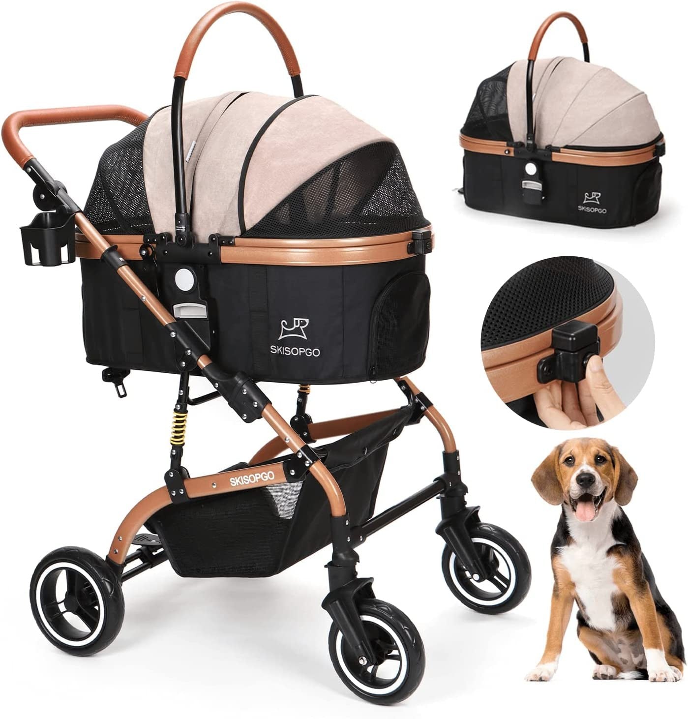 3in1 Foldable Pet Stroller