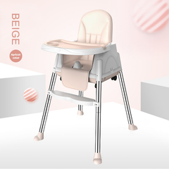 Baby Foldable Highchair Baby Dining Car Pink