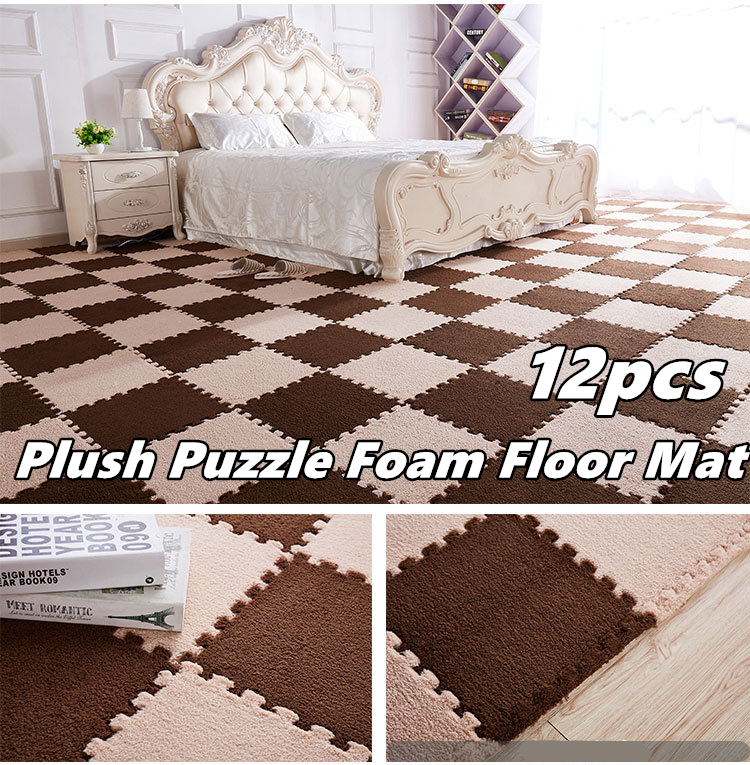 Plush Puzzle Foam Floor Mat